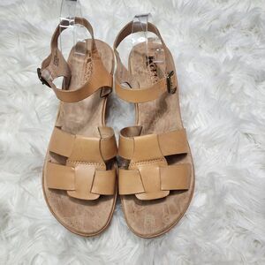 KORKS BY KORK-EASE Sandals Emilie Tan Platform Wedge Shoes Size 11M